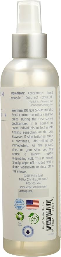 Topical Magnesium Spray Sensitive Skin