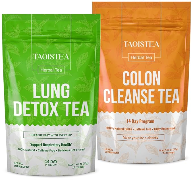 1 Colon Cleanse Tea & 1 Lung Detox Tea