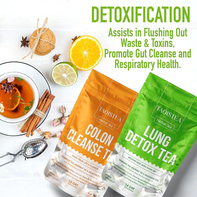 1 Colon Cleanse Tea & 1 Lung Detox Tea