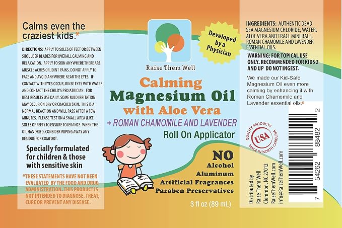 Kid Safe Magnesium Oil Roller + Roman Chamomile & Lavender
